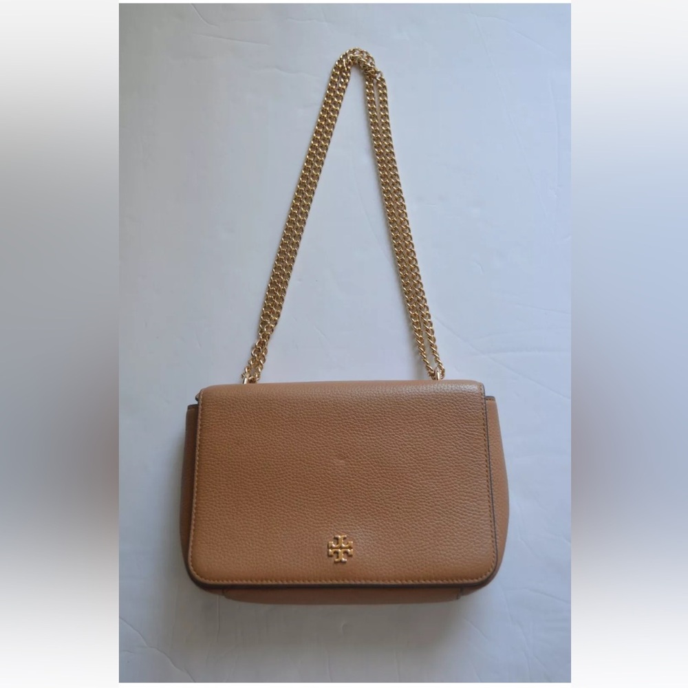 Tory Burch Brown Crossbody Adjustable Gold Chain Carter Shoulder Bag